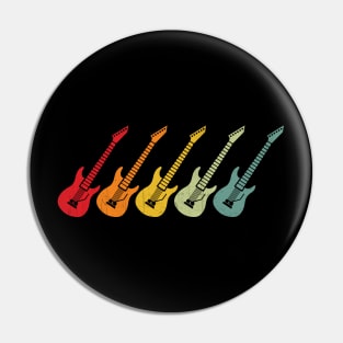 Bring Back the Nostalgia with Retro Guitar Art Design for Music Lovers Pin