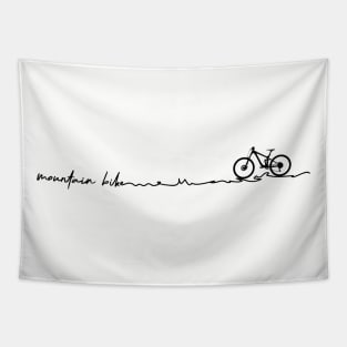 mountain bike cycling downhill cyclist mountain biker gift Tapestry
