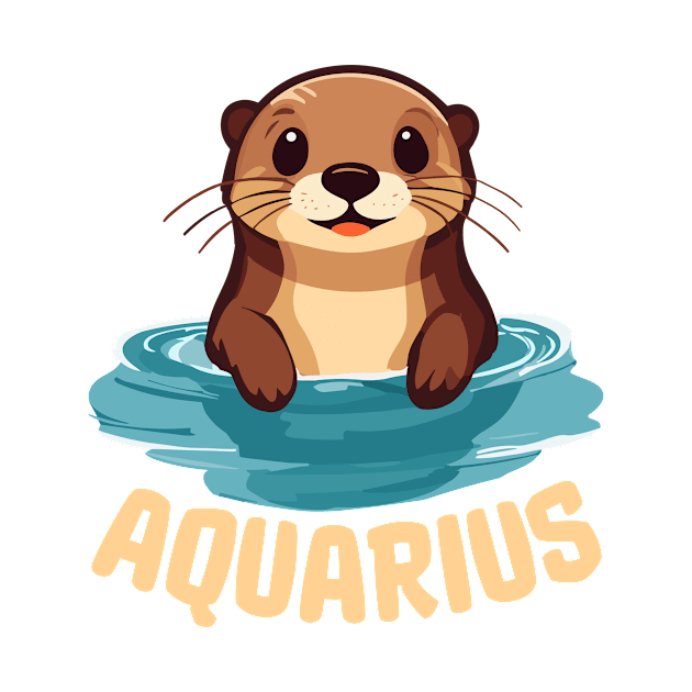 Cute Aquarius Zodiac Sign by ElCrocodel