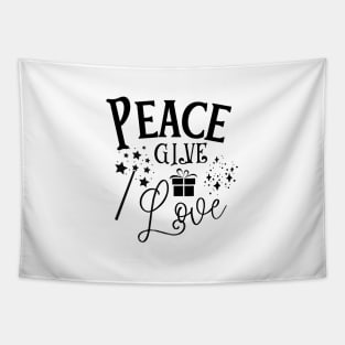 Peace Give Love, Christmas Family Collection Tapestry