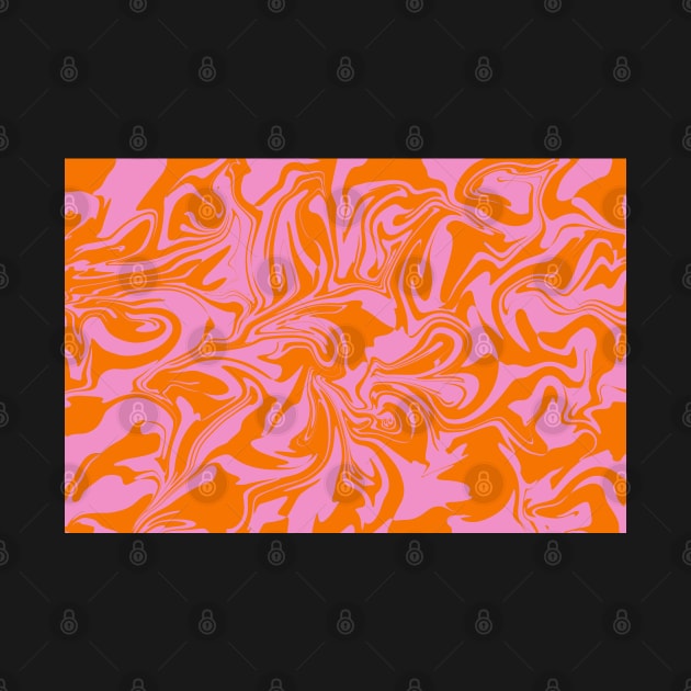 Orange and Pink random swirls by Russell102