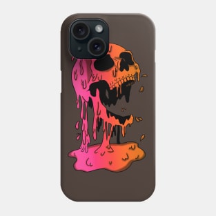 Pink Melting Skull Phone Case