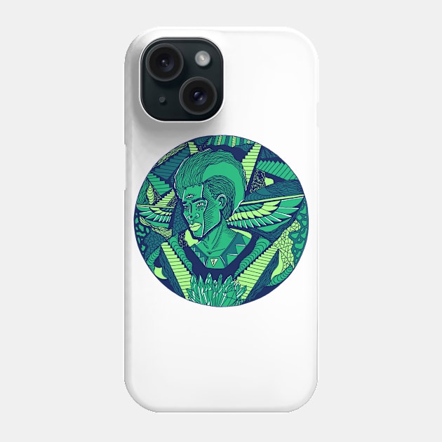 Ngreen Wise Afro King Phone Case by kenallouis