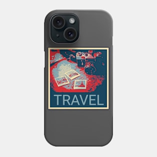 Travel - Shepard Fairey style design Phone Case