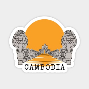 Angkor Thom Majesty: Cambodia's Ancient Wonder -- Sun Edition Magnet