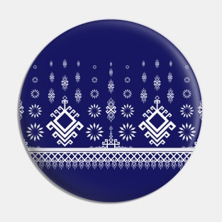 Beautiful tribal pattern in blue and white Pin