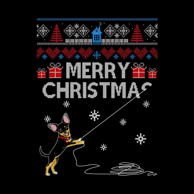 Merry Christmas Funny Naughty Chihuahua by Simpsonfft