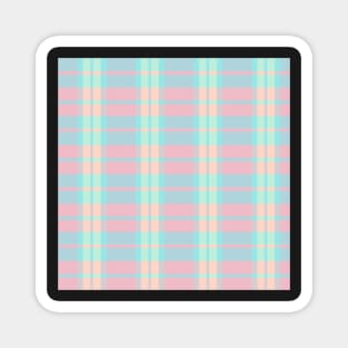 Pastel Aesthetic Daviana 1 Hand Drawn Textured Plaid Pattern Magnet