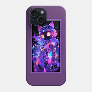 Anime Cute Cat Girl | Quality Anime Girl Artwork | Sci-Fi Manga Girl Anime Art Phone Case