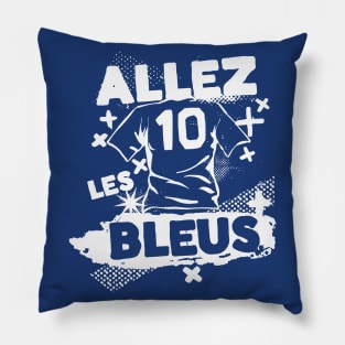 Vintage French Football // Retro Grunge France Soccer // Allez les Bleus Pillow