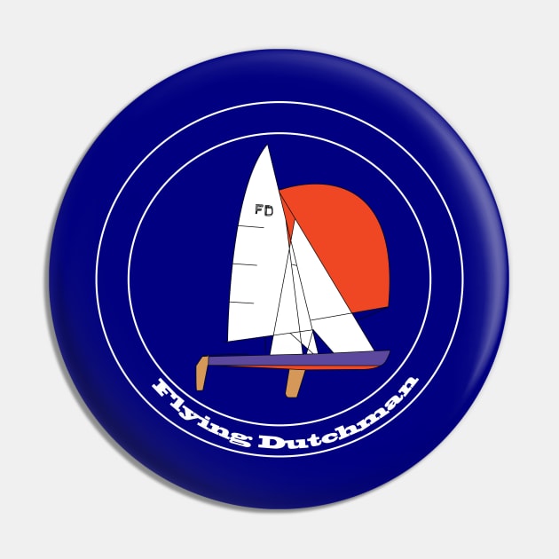 Flying Dutchman Sailboat Pin by CHBB