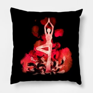 Yoga red inv Pillow