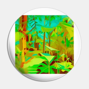 Tropical Forest Abstract Pin