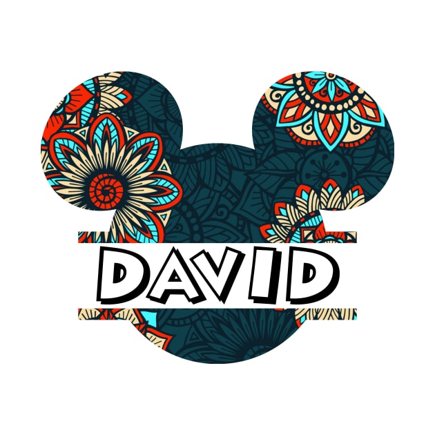 David Name With Seamless Pattern by Maddalena's