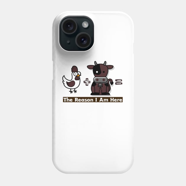 Brown chicken brown cow Phone Case by LM Artistics