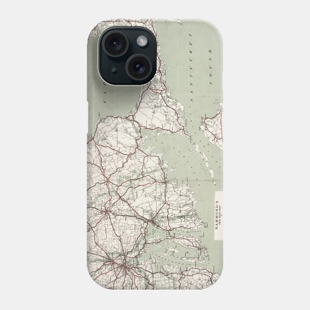 Vintage Cape Cod and Rhode Island Map (1917) Phone Case by Bravuramedia