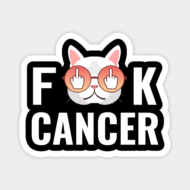 Fuck Cancer - Cat Magnet by sqwear