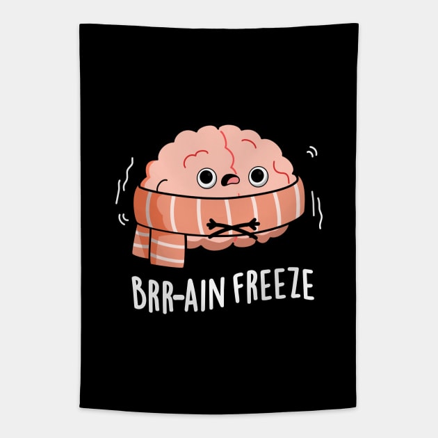 Brain Freeze Cute Biology Anatomy Pun Tapestry by punnybone