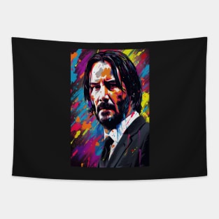 John Wick 4 Colorful Vibrant Tapestry