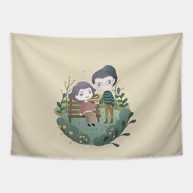 Sharing is caring Tapestry by shopfindingbeni