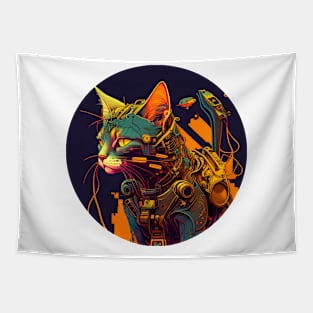 Cyberpunk Cool Cat - Love Cats Tapestry