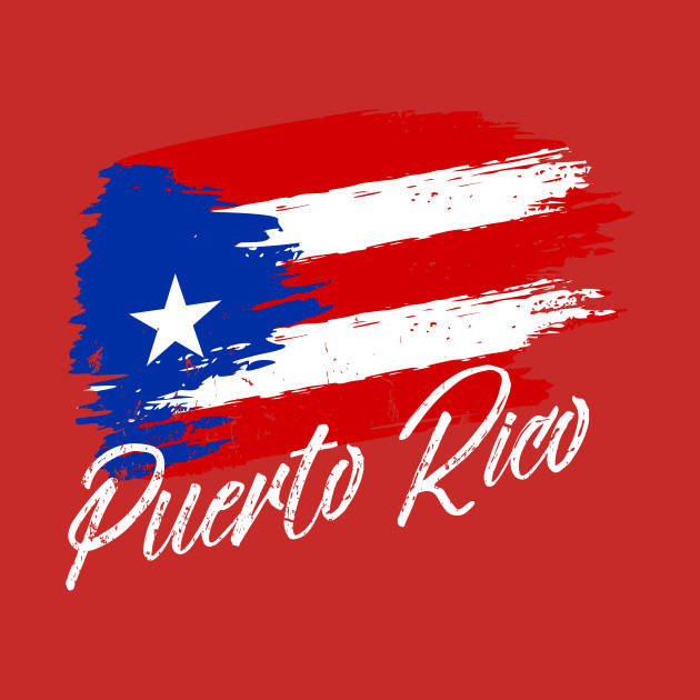 Puerto Rican Flag Grunge Design White