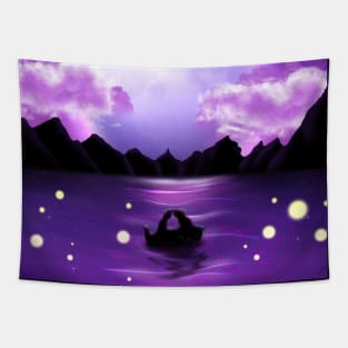 moon and kiss Tapestry