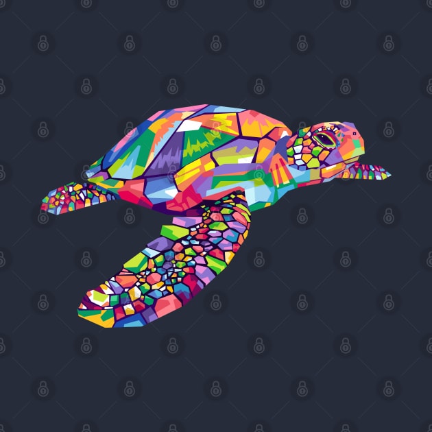 TURTLE POP ART by erikhermawann22