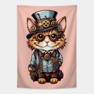 Steampunk, Cat venturer, Victorian Cat Tapestry