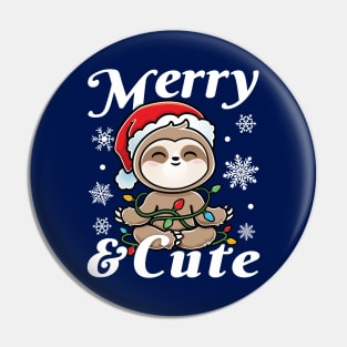 Christmas Sloth Merry & Cute Pin