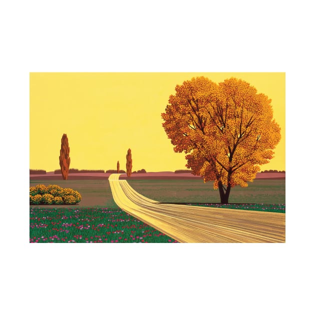 Autumn by Hiroshi Nagai - hiroshi nagai by QualityArtFirst