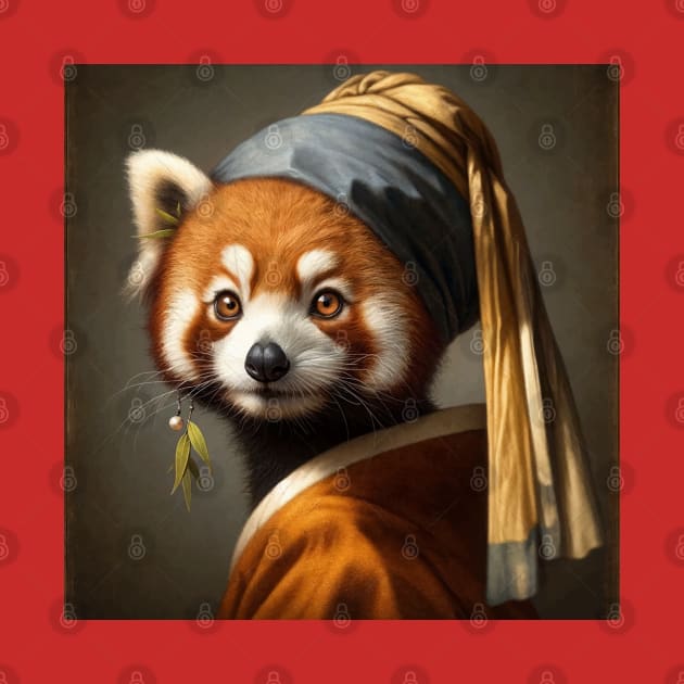 Wildlife Conservation - Pearl Earring Red Panda Meme by Edd Paint Something