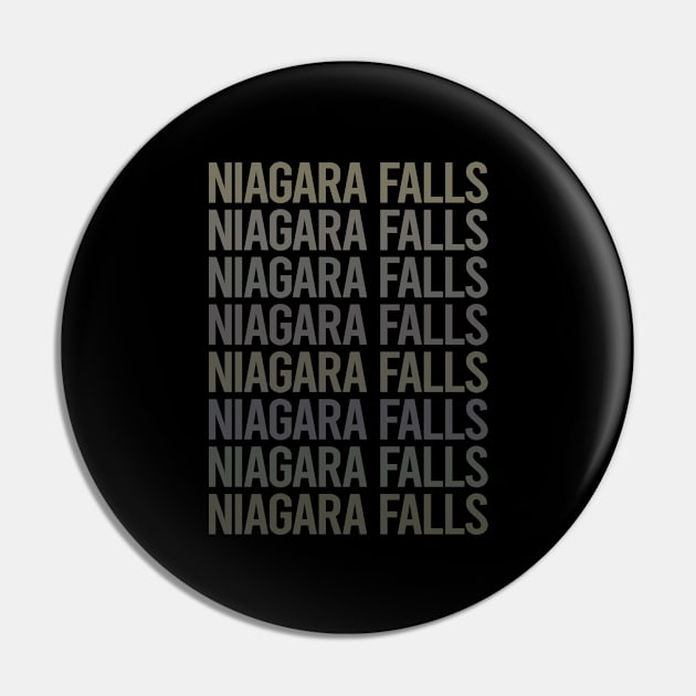 Gray Text Art Niagara Falls Pin by flaskoverhand