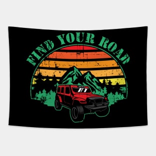 Find Your Road Unisex Retro Tapestry