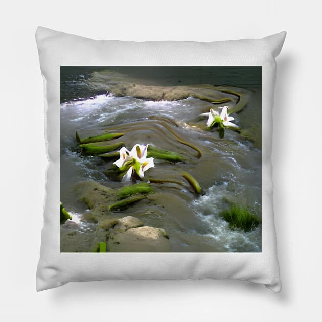 Water Lily Pillow by Mihadom