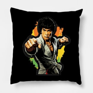 Vintage Bruce Movie Jeet Kune Do Be Water Lee Pillow