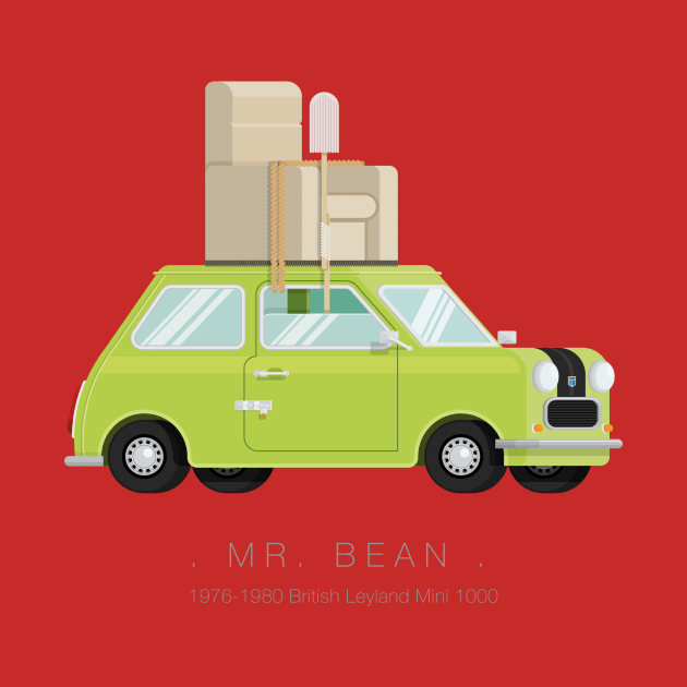 Mr. Bean - Famous Cars by Fred Birchal