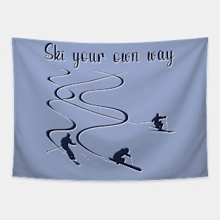 Ski your own way Tapestry