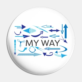 My way- Blue Arrows Pin