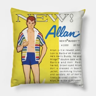 retro allan doll Pillow