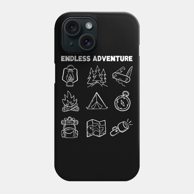 Endless Camping Adventure Phone Case by Sachpica