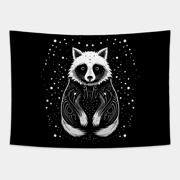 cute raccoon Tapestry by Yopi