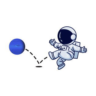 Astronaut plays Neptune Soccer T-Shirt