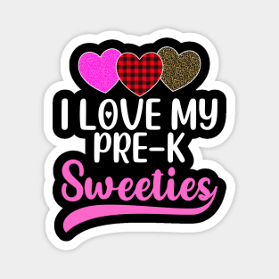 I Love My Pre-K Sweeties Hearts Valentines Day Teacher Gift Magnet