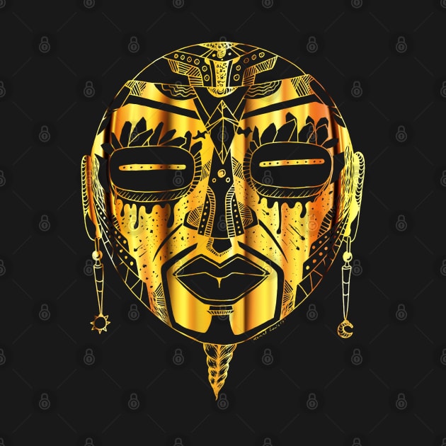 African Mask 2 - Gold Edition by kenallouis