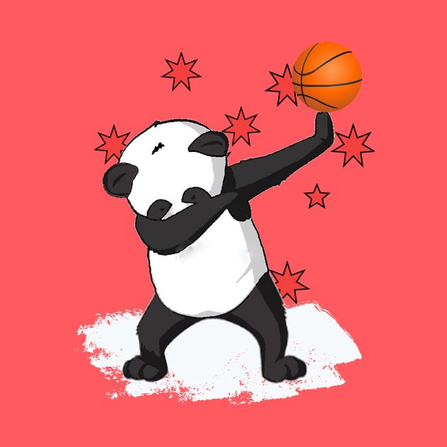 Basketball Kids Dabbing Panda by outrigger