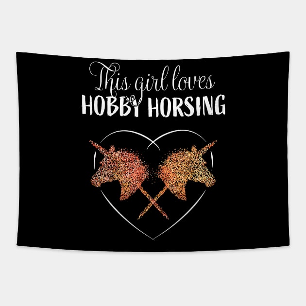 This Girl Loves Hobby Horsing Horse Tapestry by Kater Karl