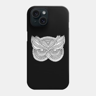 Owl Head - White Phone Case