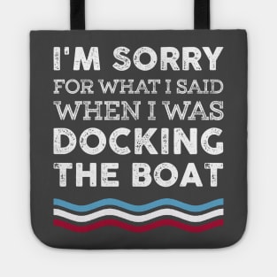 Vintage Docking The Boat Boater Lover Custome Gift Tote