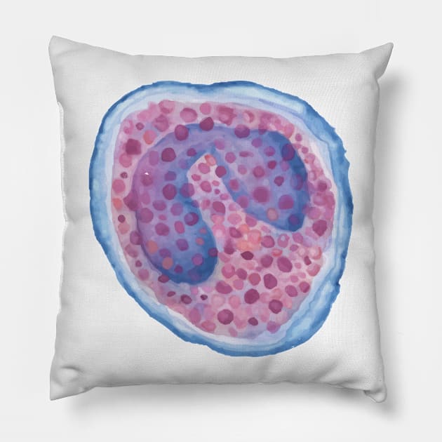 Eosinophil WBC white blood cell Pillow by labstud